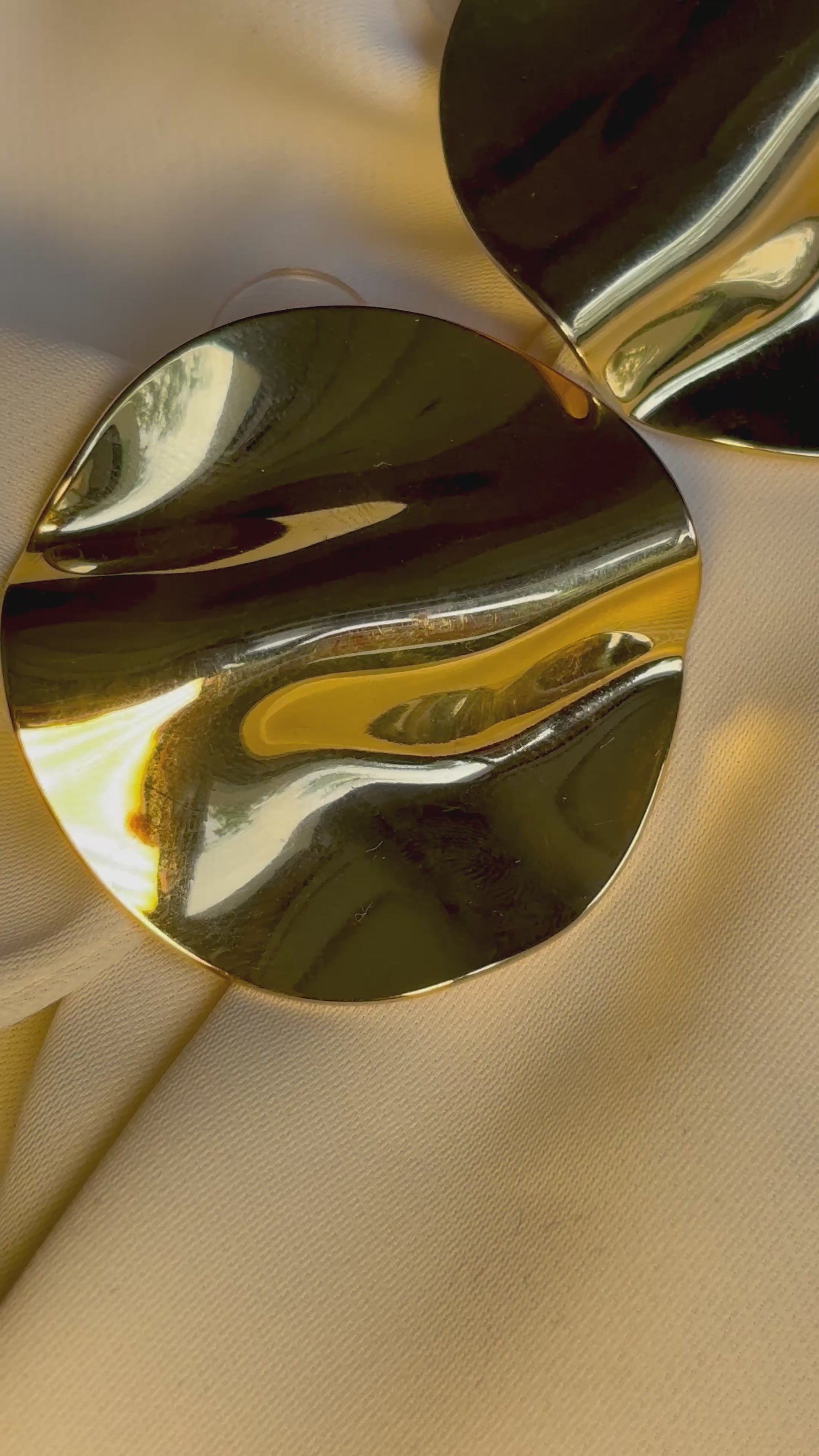 Statement 18kt gold plated stud earrings made with 92.5 Sterling silver. Anti tarnish and waterproof